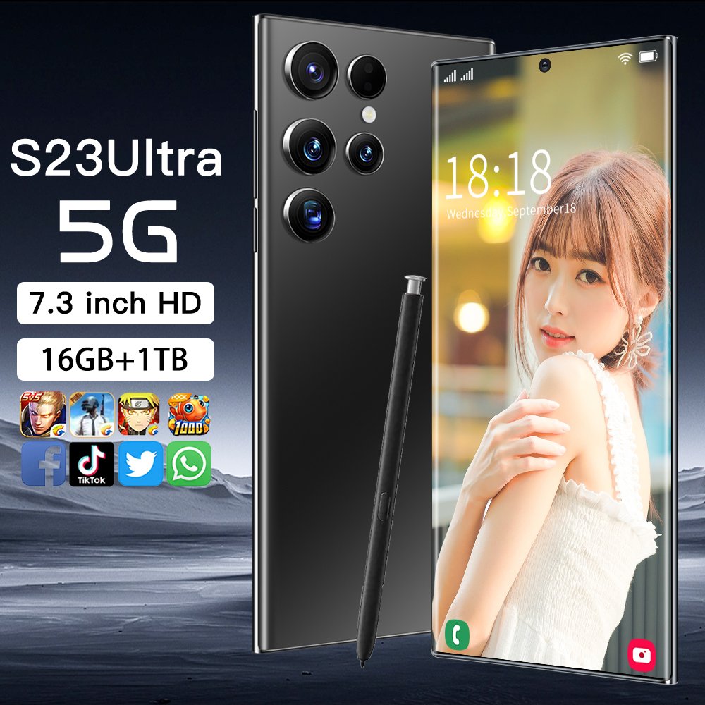 Best selling 0riginal galaxy S23 Ultra 5g Android Cell Phone Drop Shipping Global 6.8 Inch Big Screen Unlocked Mobile Phones